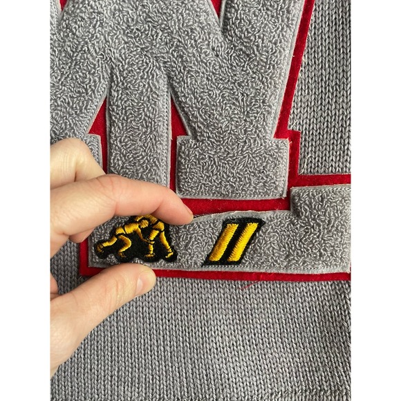 VTG McMillan Sans Knit Varsity Sweater Cardigan Worsted Wool Wrestling Grandpa - Picture 2 of 12